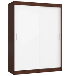 Elior Klasyczna szafa przesuwna wenge + biały C1-G22