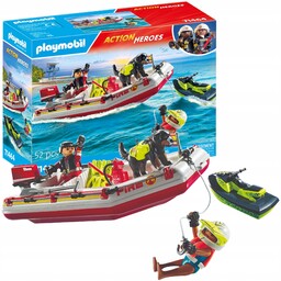 Playmobil Action Heroes Zestaw Łódź Straży Pożarnej Ze