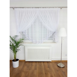 Firanka Z Gipiurą Z Woalu Firanki Krótkie 400/160CM