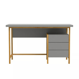 Rawood Furniture Drewniane biurko z szufladami do gabinetu