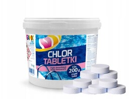 Chlor Tabletki 3kg 15 x 200g Chemia Basenowa