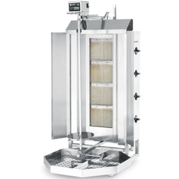 Gazowy piec opiekacz do kebaba gyrosa z osłoną