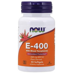 Now Foods Witamina E 400 j.m. 50 kaps.