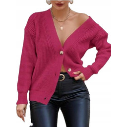 SWETER DAMSKI RÓŻOWY ROZPINANY NA CO DZIEŃ ŁRF