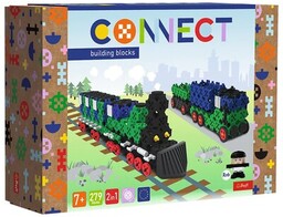 TREFL Klocki plastikowe Connect 2w1 Pociąg / Ciężarówka