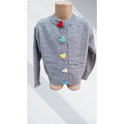 Sweter Sweterek Dla Dziewczynki Rozpinany W Guziki Serduszka
