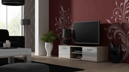 Cama Meble Szafka RTV SOHO 140 dąb sonoma/