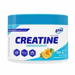 6Pak Creatine Monohydrate 300G Kreatyna Pomarańcza