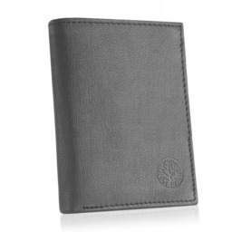 Betlewski, Portfel skórzany męski duży klasyczny szary