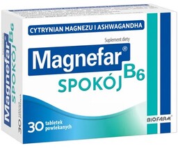 Magnefar B6 Spokój, 30 tabletek (data ważności: 09.2025)