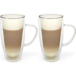 Bredemeijer 165015 szklanka do cappuccino, szklana, 400 mililitrów,