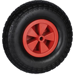Relaxdays Koło do taczki 4.00-6, pełna guma, obręcz