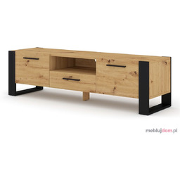 Szafka RTV MEDELLIN 160 Dąb Artisan + Czarny