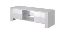 Cama Meble Szafka RTV WEST 42/130/42 biały/ biały