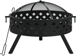 Edinos Duże okrągłe palenisko z pogrzebaczem T8-Z22