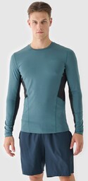 Longsleeve do biegania szybkoschnący męski 4F 4FWAW24TFLOM252-40S Zielony