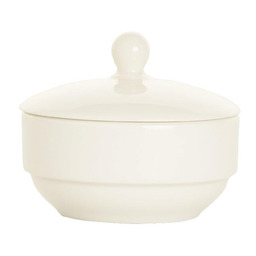 CUKIERNICA Z POKRYWKĄ CREMA 10 cm PORCELANA KREMOWA