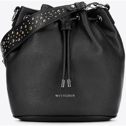 Damska torebka worek z imitacji skóry z dżetami