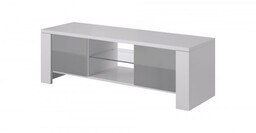 Cama Meble Szafka RTV WEST 42/130/42 biały/ szary