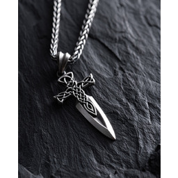 Srebrny wisiorek CELTIC CROSS - SWORD