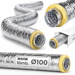 Kanał wentylacyjny Thermoflex przewód Izolowany rura spiro fi100/10m