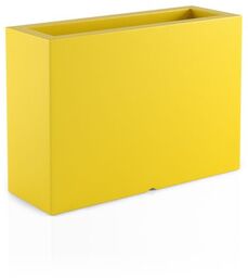 Prostokątna donica Lungo Grande żółta 60 cm
