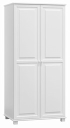 Szafa drewniana 2D nr2 wieszak/półki S90 biała