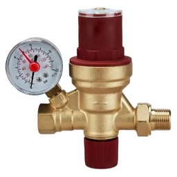 Reduktor Ciśnienia Wody 1/2" z manometrem Regulator DN15