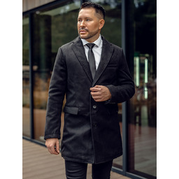 Płaszcz męski zimowy czarny Denley Edoardo