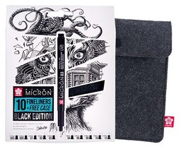 Zestaw Pigma Micron Black Edition 10 sztuk +