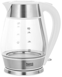 TEESA Czajnik elektryczny TSA1512W szklany + inox, 2200W,