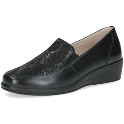 Półbuty damskie czarne Caprice 24352 skórzane tęgość H