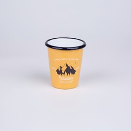 Tumbler kubek stożkowy emaliowany morelowy Wisdom 400 ml