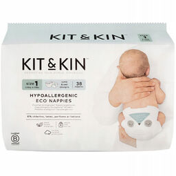 Kit&Kin, pieluszki jednorazowe, biodegradowalne, rozmiar 1, 2-5 kg,