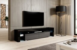 Cama Meble Szafka RTV TORO 200 czarny/ szary