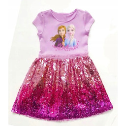 Sukienka 134 Różowa Elsa Anna Frozen Kraina Lodu