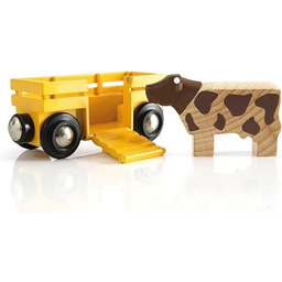BRIO World - Tierwagen mit Kuh
