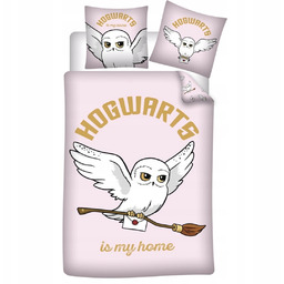 Różowa Pościel Sowa Hedwiga Harry Potter 140x200