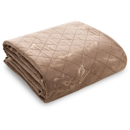 Narzuta 200 x 220 Pikowana Welurowa Luiz6 C.Beż+Zł