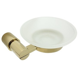 Uchwyt do mydelniczki szklany + złoty LINORA