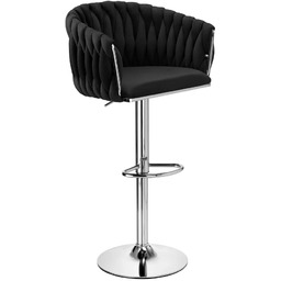 Elior Czarny pleciony hoker z oparciem N1-N85