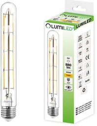 Żarówka LED E27 8W Filament T30 Tuba 360