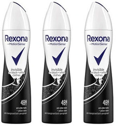 Rexona, Antyperspirant Invisible BlackWhite, 3x150ml