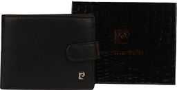 Pierre Cardin Oryginalny Czarny Portfel Męski Skórzany Duży