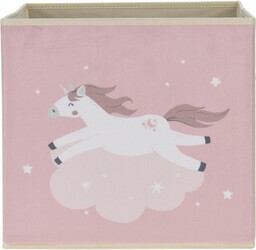 Dziecięce pudełko tekstylne Unicorn dream różowy, 32 x