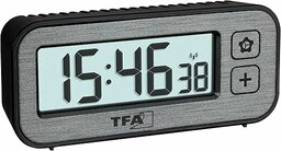 TFA Dostmann 60.2522.10 cyfrowy budzik radiowy z przełącznikiem