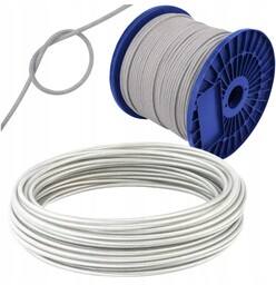 Lina Stalowa Pcv 3mm 100 mb Ocynkowana Linka