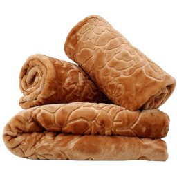 Komplet tłoczonych narzut na kanapę i fotele cappuccino