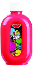Farba plakatowa fluorescencyjna czerwona 300ml - Keyroad