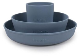 Filibabba Silikonowy zestaw obiadowy Powder blue